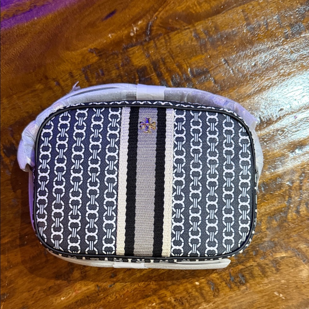 Tory Burch Black and White Crossbody Mini Bag
